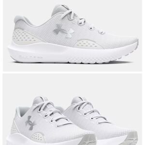Under Armour Gray and White Running Shoes